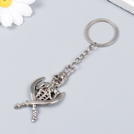 Trick Metal "Skeleton with sabers" silver 6.2x3 cm-2