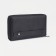 Male purse with zipper, department for bills, for maps, for coins, black color