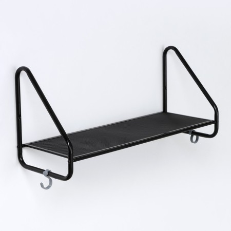 Wall -mounted shelf "Barcelona 21", 65 × 24.5 × 30 cm, black color-1