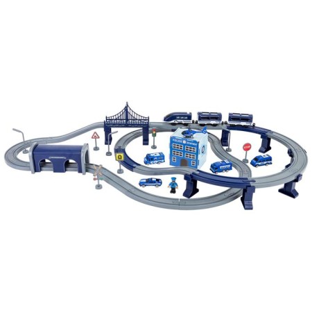 Railway for children "Police Party", 92 items, on batteries with sound-4