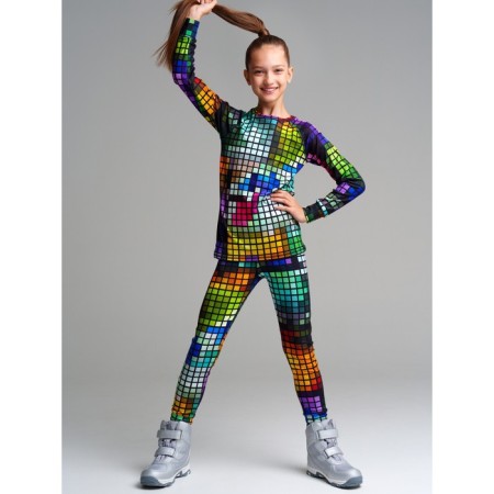 Thermal complex for girls: trousers, sweatshirt, height 164 cm-1