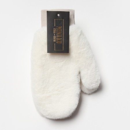 Mittens for claim. Minaku Minaku fluffy 25 cm milk-3