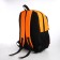 School backpack, 2 lightning departments, 3 pockets, black/orange color