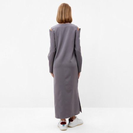 Women's dress Minaku: Casual Collection Graphite Color, Rr. 46-4