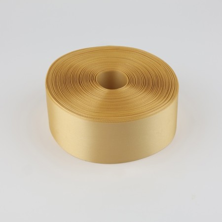 Satin tape, 50 mm × 100 ± 5 m, color light gold-1