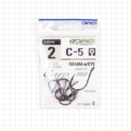 Hook Owner Isaama W/Eye BC No. 2, 8 pcs