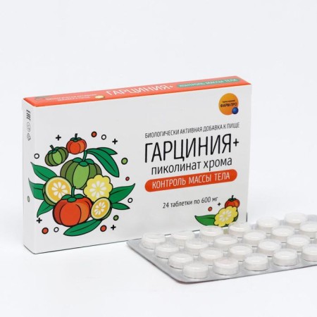 Garcinia + chromium picoline, body weight control, 24 tablets