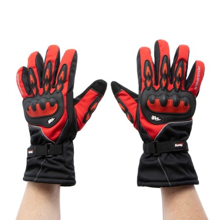 Gloves motorcycle, winter, size l, red-1