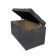 Puff with a lid and weighting, 800 × 400 × 420 mm, Dakota velor, Grafit color