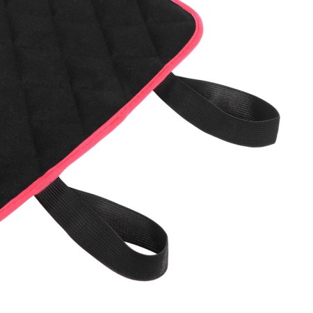 Kittens in the front seat, velor, size 35 x 130 cm, black with red edging-12