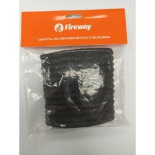 Ceramic FireWay cord for stoves and fireplaces, d = 8 mm, 3 meters, black color