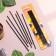 Set of candles in the cake, 6 pieces "Shine", black with gold, 17 cm