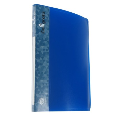 Folder with 20 A4 inserts, 600 μm, Calligrata, 15 mm, blue-1