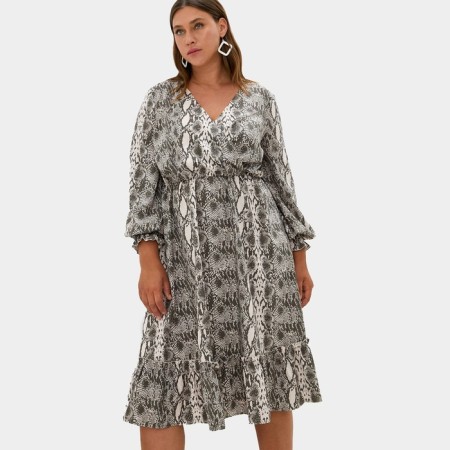 Women's dress MIST PLUS-SIZE, size 52, beige color-2