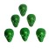 Figure for crafts and decor "Skull", set 6 pcs., Size 1 pcs: 4 × 4.5 × 4.5 cm, green color