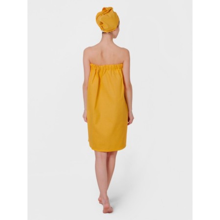 Female bath set, size 78x145 cm, yellow color-1