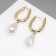 Earrings with pearls "bead" pear, color gold