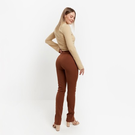 Women's pants, chocolate color, size 48-4