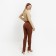 Women's pants, chocolate color, size 48