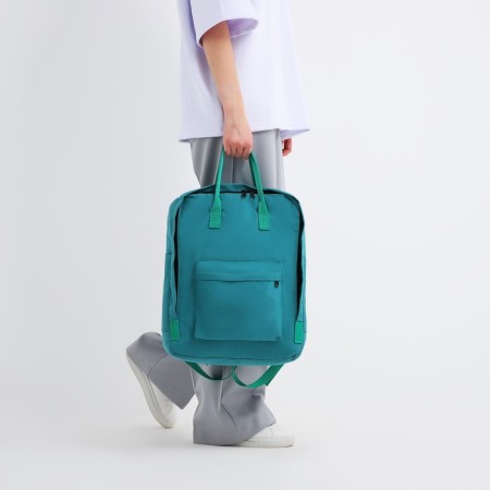Backpack School Textile Nazamok, 38x27x13 cm, green color-6