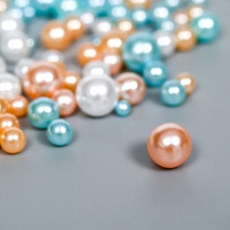 Decor for creativity plastic "Balls. Winter shades" d = 3-8 mm, set 10 grams-1