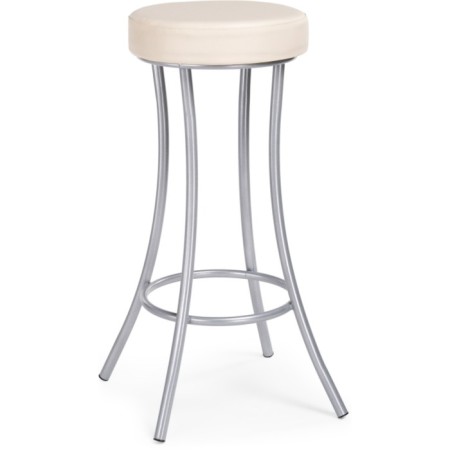 Baric chair Kreley Metal/Eco -leather, gray/beige 40x40x78 cm