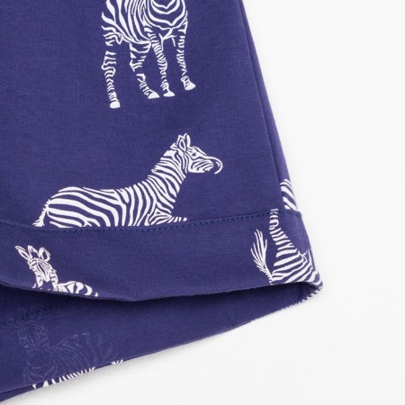 Female pajamas (shirt and shorts) KAFTAN Zebra size 48-50, blue color-10