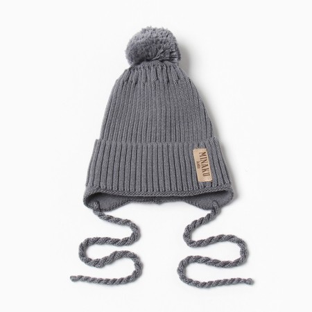 Children's hat Minaku, rr 35-40, gray color