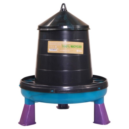 Bunker feeder for poultry for 4 kg, on legs, mix, eco recycled