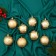 Set of balls plastic D-5.5 cm, 8 pcs "carnival night" gold