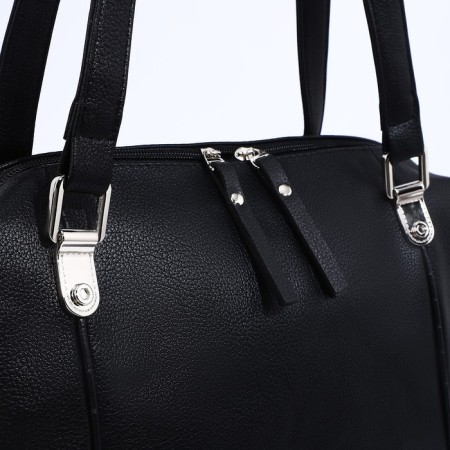 Bag Vita with a zipper, black color-3