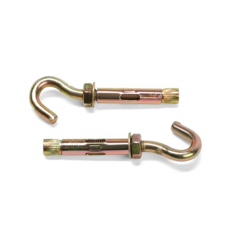 Anchor bolt of scrap, with a hook, galvanized, 10x60 mm, 50 pcs-4