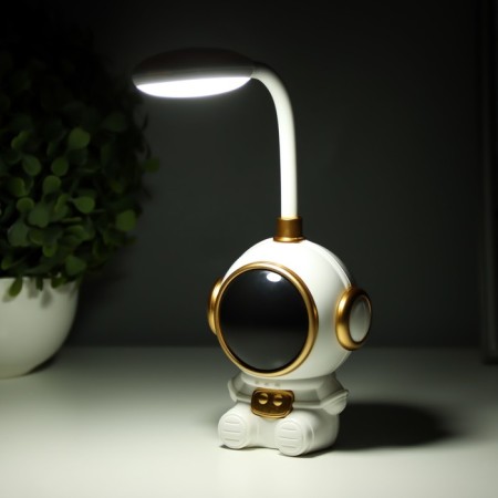 Nightlight "Comonaut" LED 3W USB battery is a white-gold 8x7x20 cm-2