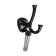 Furniture hook CAPPIO Value, two -rod, black color, 4 pcs.