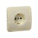 A single socket with a Luazon Lighting "Orion" curtain, 16 A, hidden, with salary, beige