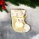 A toe for gifts "Deer, floral ornament" 11x16 cm, gold