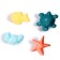 Set for playing in the sand "Emerald City": bucket, sieve, scoop, rake, 4 molds
