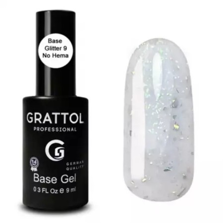 Base Grattol Glitter No. 09, 9 ml