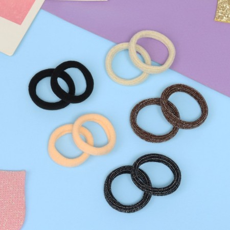 Hair elastic band "Mahrushka Sport" (set of 10 pcs) strips shine tenderness, 2.5 cm, mix-1