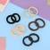 Hair elastic band "Mahrushka Sport" (set of 10 pcs) strips shine tenderness, 2.5 cm, mix