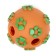Ball "paws" for dogs with holes, 8 cm, orange/green