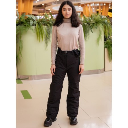 Pants for girls, height 140 cm, black color-1