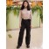 Pants for girls, height 140 cm, black color