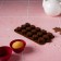 Form for chocolate of the share "Heartburn", silicone, 21.5 × 11 × 1.5 cm, 15 cells, brown color