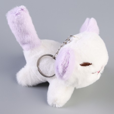 Soft toy "cat" on a key fob, 13 cm, color mix-2
