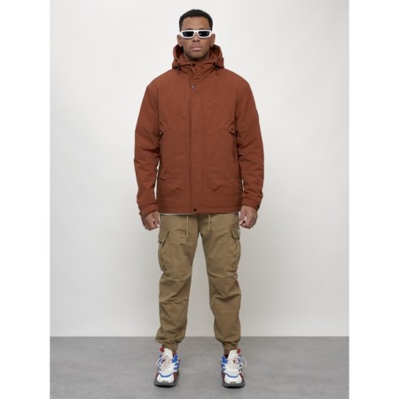 Male spring jacket, size 52, brown color-10