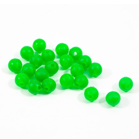 Feeder bead Namazu Soft Beads, PVC, D = 8 mm, round, dark green 20 pcs.