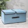 Stelly box for storage with a double lid "Teri", 50 × 30 × 25 cm, blue color