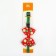 Collar "balls", 30 x 1 cm, kapron, red