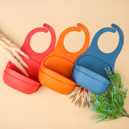 Blooper for feeding plastic with pocket coneiner, pink color-5